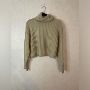 Elie by Elie Tahari Ribbed Cropped Sweater Size Medium